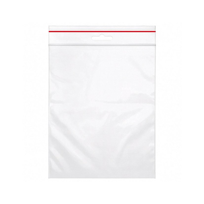 LDPE sáčky samouzavírací ZIP s eurovýsekem 230x320mm, síla 0,050mm