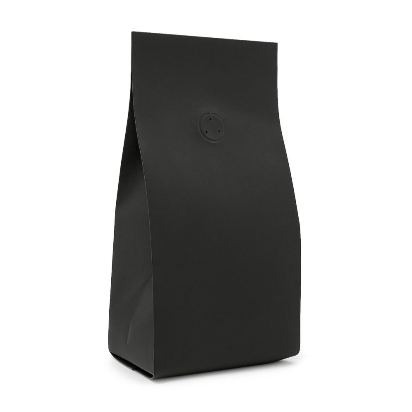 Sáčky - obdélníkové dno - černý mat s aromaventilem (OPP19/AL7/PE110) - Šíře: 120 mm, Délka: 265 mm, Specifikace: 500 g, Záložka: 85 mm, Velikost balení: -