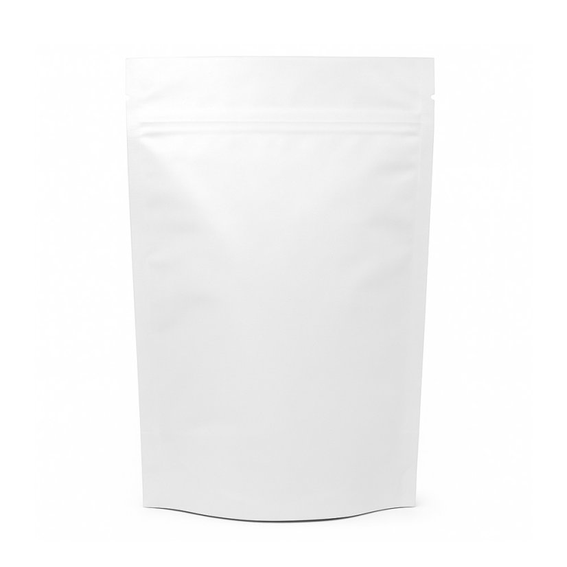 Sáčky - stojací třívrstvé bílé matné (PET12/AL7/PE110) - Šíře: 160 mm, Délka: 270 mm, Objem: 750 ml, Záložka: 80 mm, Velikost balení: -