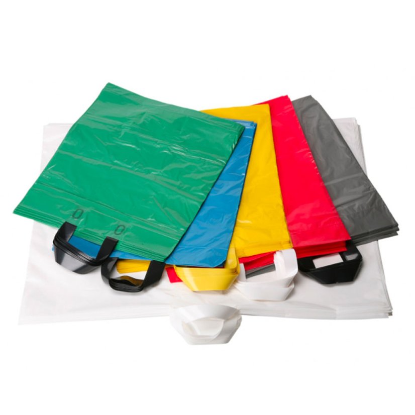 Tašky - páskové držadlo s individuálním tiskem, šíře 380 mm (LDPE)