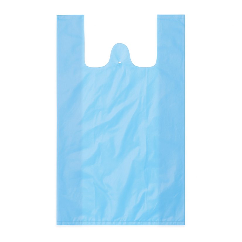 HDPE košilkové tašky v bloku 160x300mm, bez potisku, modré