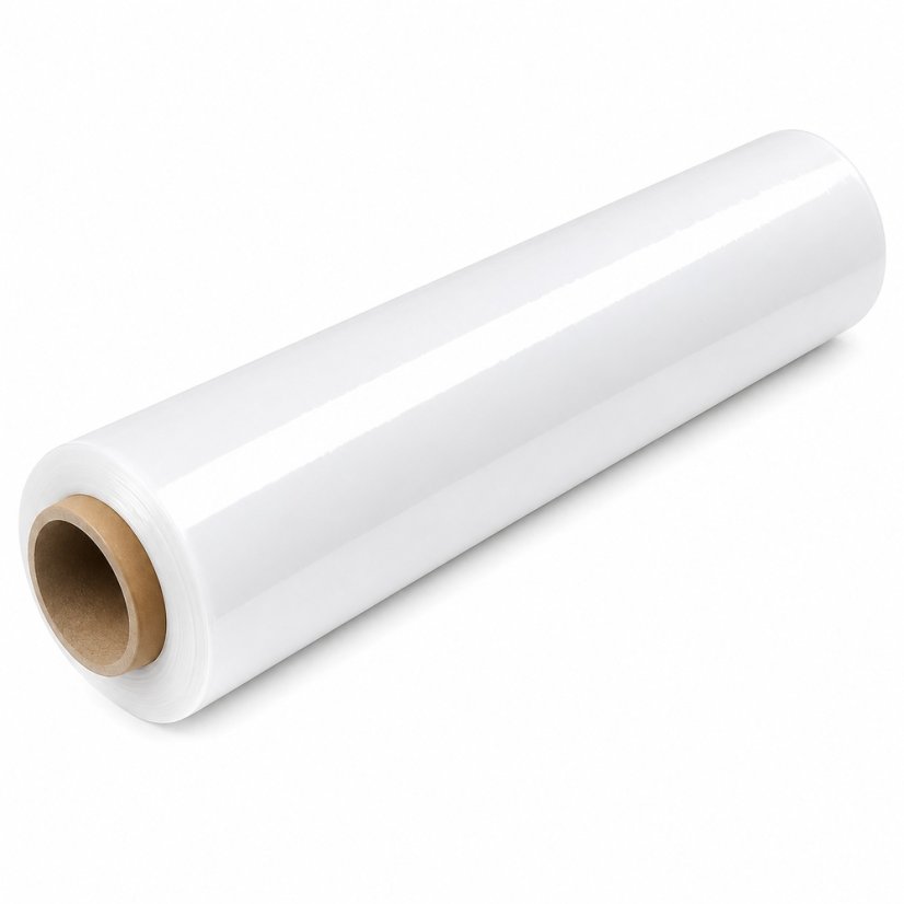 LDPE ruční stretch fólie na palety 500mmx150m, bilá