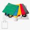 LDPE tašky s páskovým držadlem bez potisku 380x460mm, červené