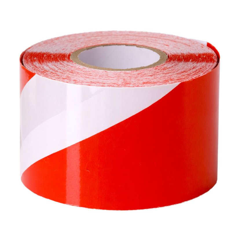 LDPE výstražná ohraničovací páska červeno-bílá 75mmx500m