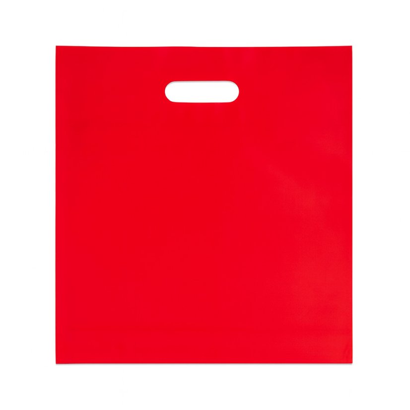 LDPE tašky s "C" výsekem bez potisku 350x500mm, červené
