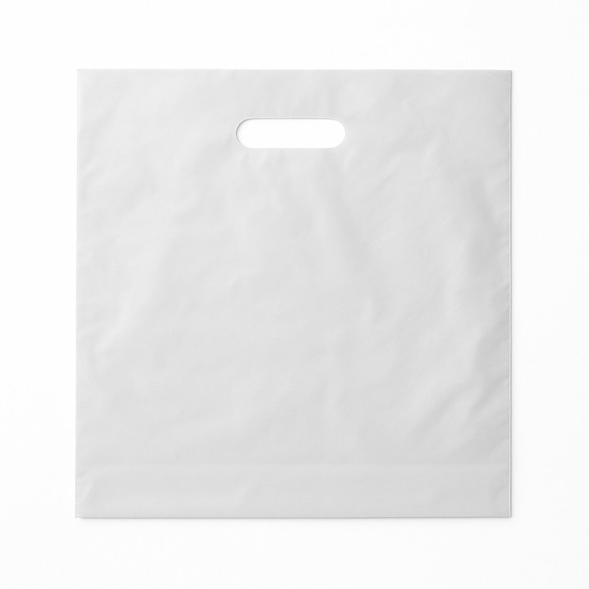 Tašky "C" výsek bez tisku (LDPE) - Šíře: 450 mm, Délka: 500 mm, Síla: 0,055 mm, Barva: Světle modrá