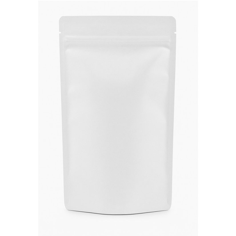 Sáčky - stojací třívrstvé papírové bílé (PAP50/PETmet12/CPP60) - Šíře: 210 mm, Délka: 310 mm, Objem: 2000 ml, Záložka: 110 mm, Velikost balení: -