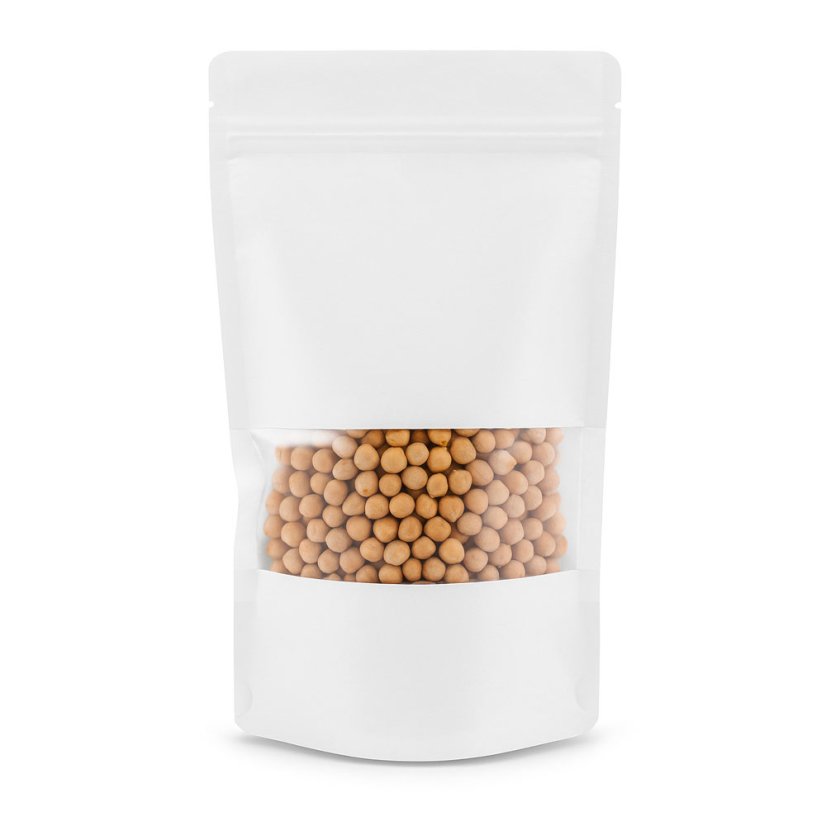 Sáčky - stojací dvouvrstvé bílé s malým okénkem (KRAFT50/PET12/CPP40) - Šíře: 160 mm, Délka: 270 mm, Objem: 750 ml, Záložka: 80 mm, Velikost balení: - Sáčky - stojací dvouvrstvé bílé s malým okénkem (KRAFT50/PET12/CPP40) - Šíře: 160 mm, Délka: 270 mm, Objem: 750 ml, Záložka: 80 mm, Velikost balení: -