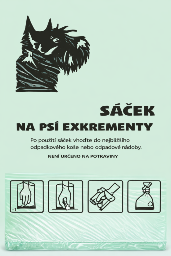 Sáčky odtrhávací blokované - na psí exkrementy (HDPE)
