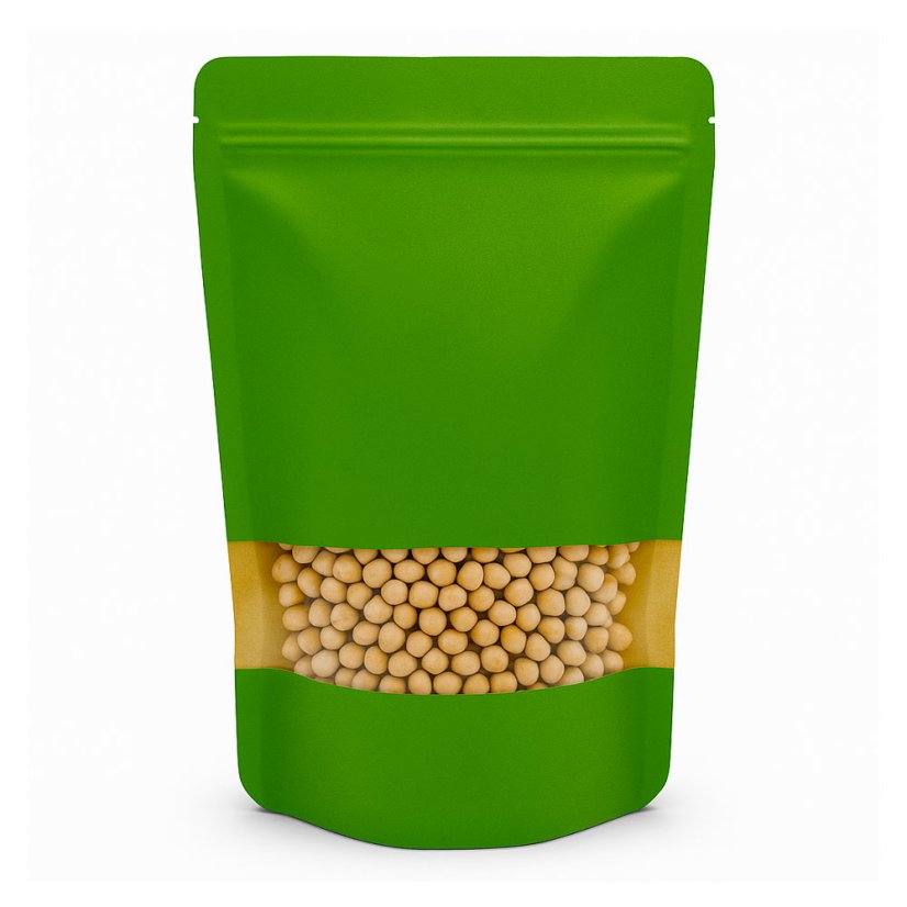 Sáčky - stojací dvouvrstvé zelené s malým okénkem (KRAFT50/PET12/CPP40) - Šíře: 110 mm, Délka: 185 mm, Objem: 250 ml, Záložka: 65 mm, Velikost balení: - Sáčky - stojací dvouvrstvé zelené s malým okénkem (KRAFT50/PET12/CPP40) - Šíře: 110 mm, Délka: 185 mm, Objem: 250 ml, Záložka: 65 mm, Velikost balení: -