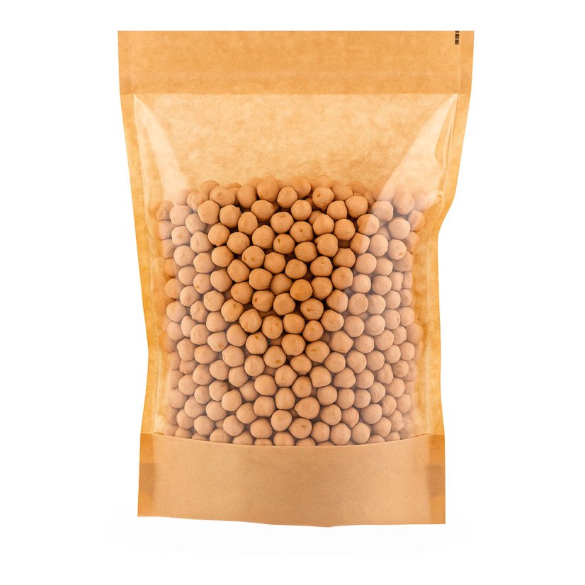 Sáčky - stojací dvouvrstvé papírové s velkým okénkem (PAP40/OPP30) - Šíře: 110 mm, Délka: 185 mm, Objem: 250 ml, Záložka: 65 mm, Velikost balení: -