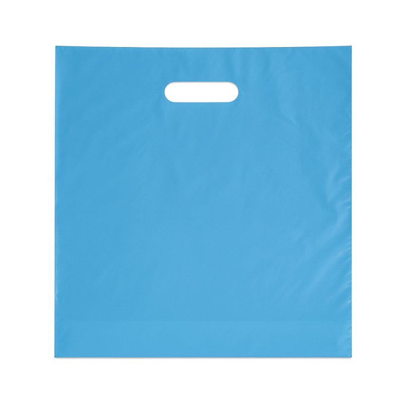 Tašky "C" výsek bez tisku (LDPE) - Šíře: 450 mm, Délka: 500 mm, Síla: 0,055 mm, Barva: Světle modrá